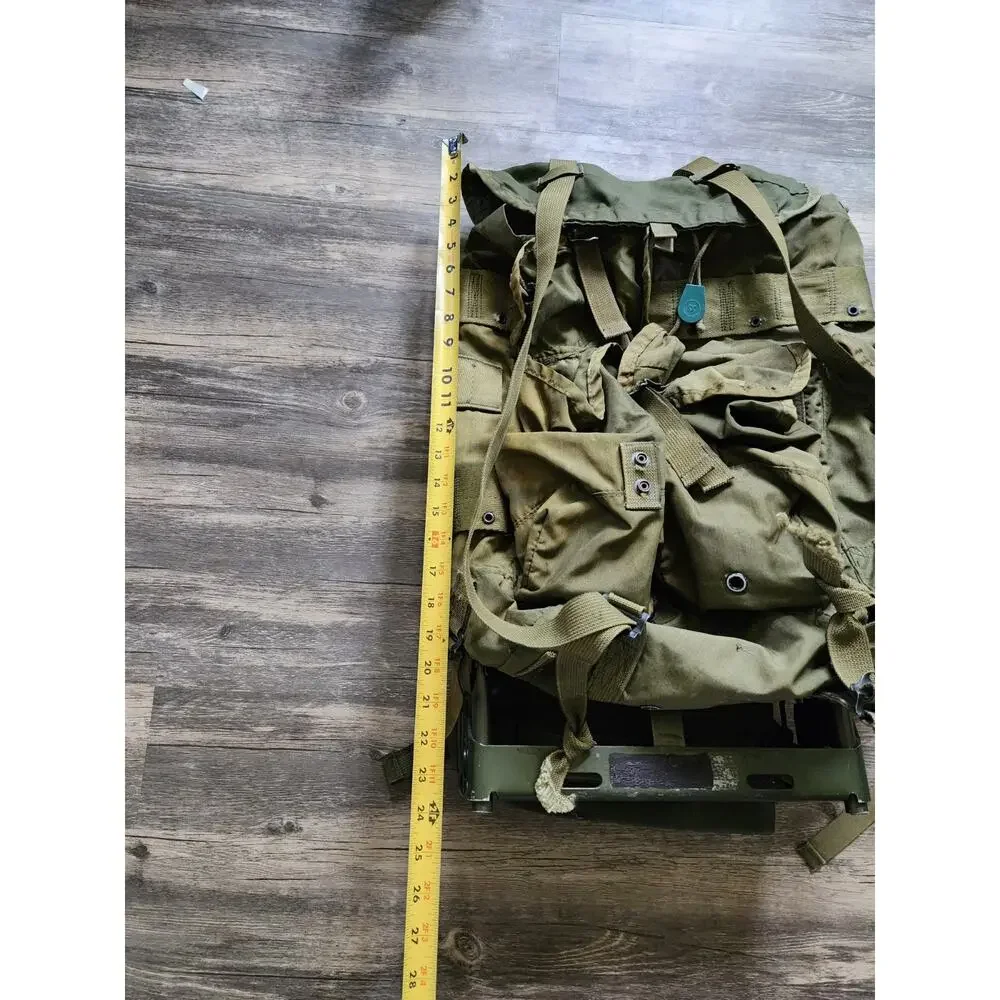 Vintage US Army Field Pack Combat LC-1 Medium Alice Backpack Metal Frame & Strap